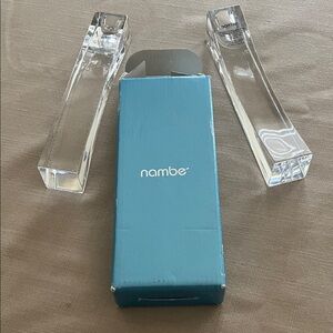 Nambe Crystal Clear Candle Holders